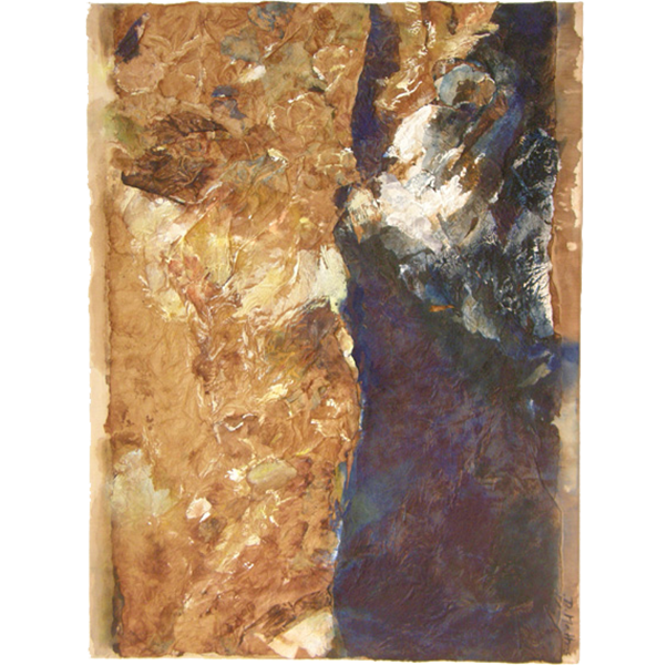 The Kiss-
2008
 50 x 70 cm, mixed media on cotton
