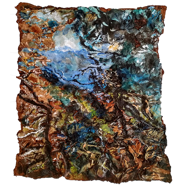 " It is like in Autumn"  2019  40 x 54 cm on lokta paper
