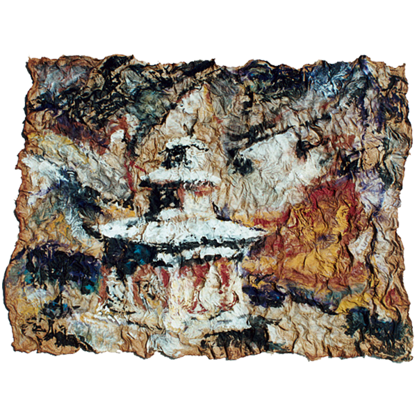 Stupa amid Space
2001
58 x 41 cm, on lokta paper