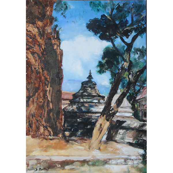 Stupa amid Space
2001
58 x 41 cm, on lokta paper